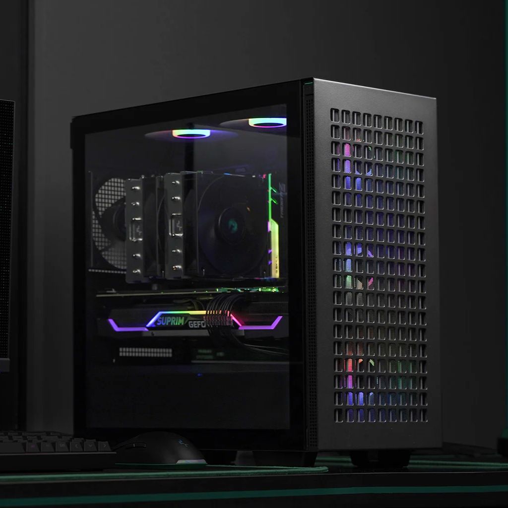 DeepCool CH370 Tempered Glass Micro-ATX Mid-Tower Desktop Chassis Black ...